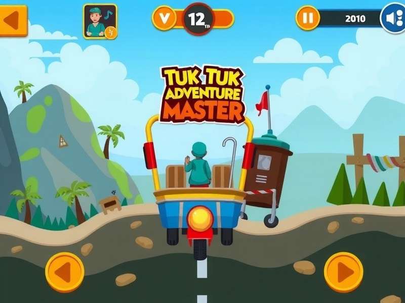 Colorful auto-rickshaw racing in Indian streets Tuk Tuk Adventure Master Gameplay Screenshot