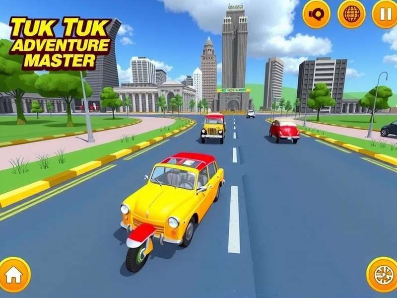 Authentic Indian traffic in gameplay Tuk Tuk Adventure Master traffic simulation